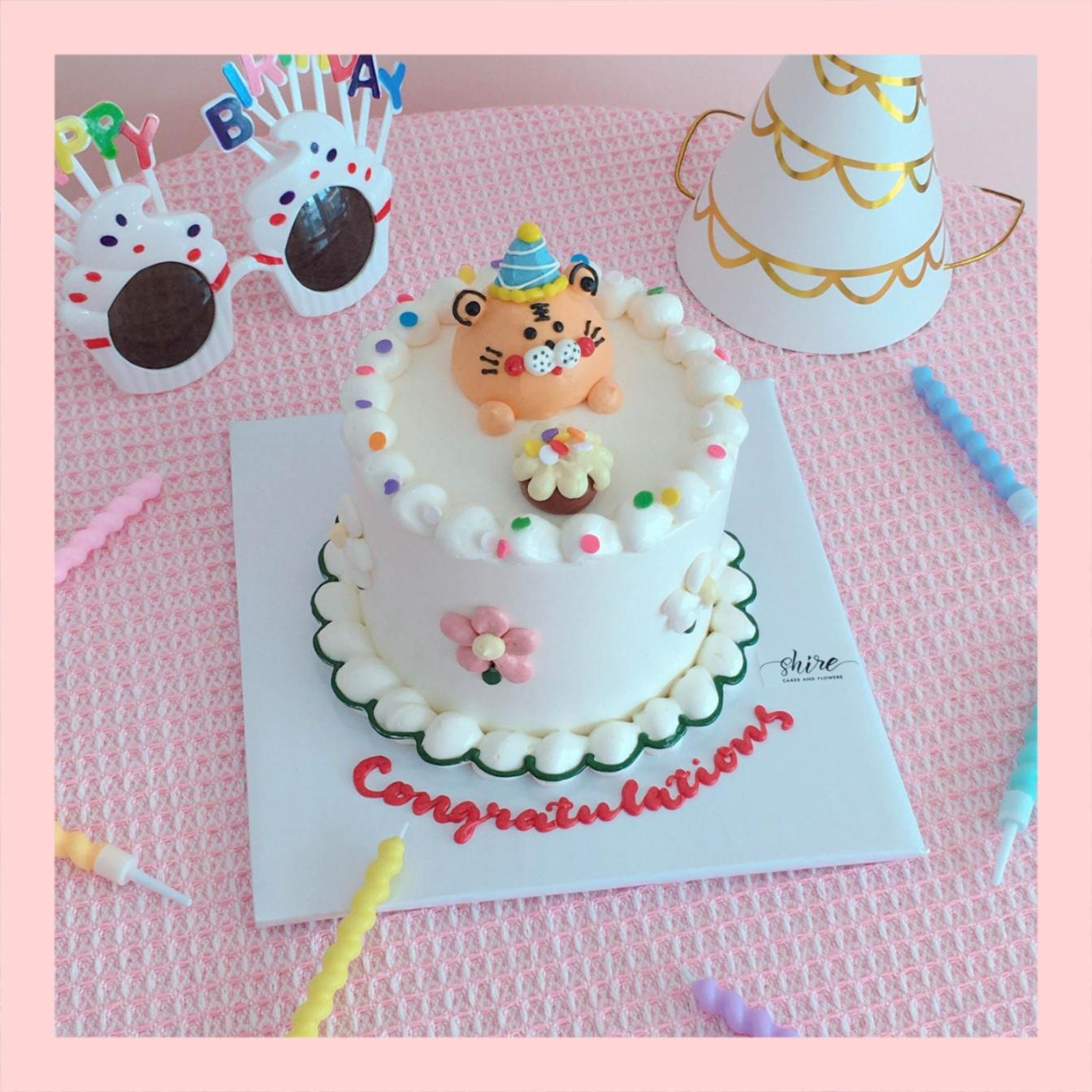 Bánh mini bơm thú 3D- Bánh kem bơ mini 10-12cm