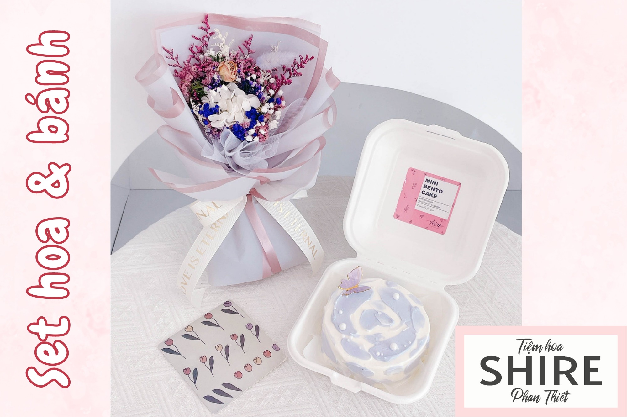 Set bánh mini bento & hoa