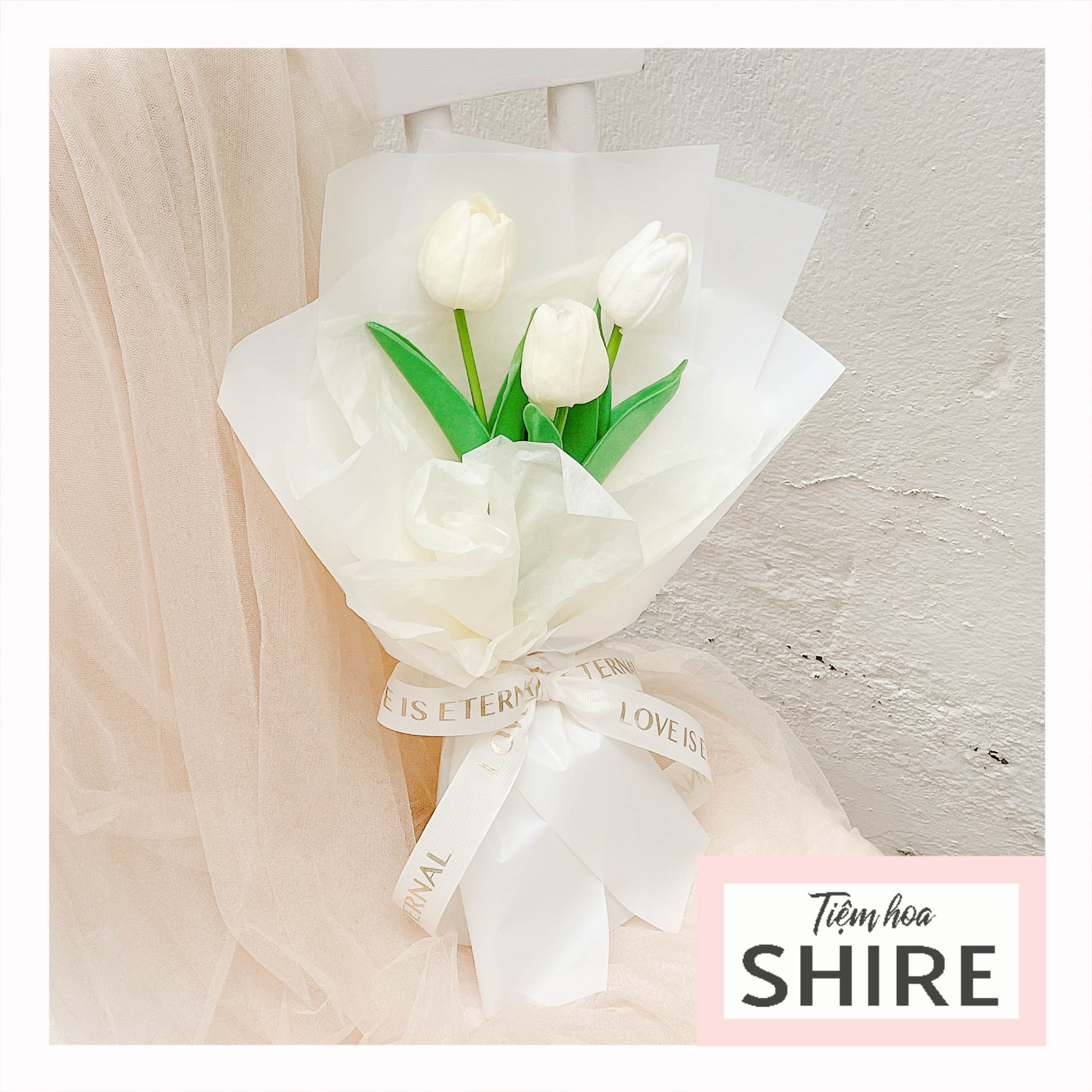 Hoa tulip PU dạng bó