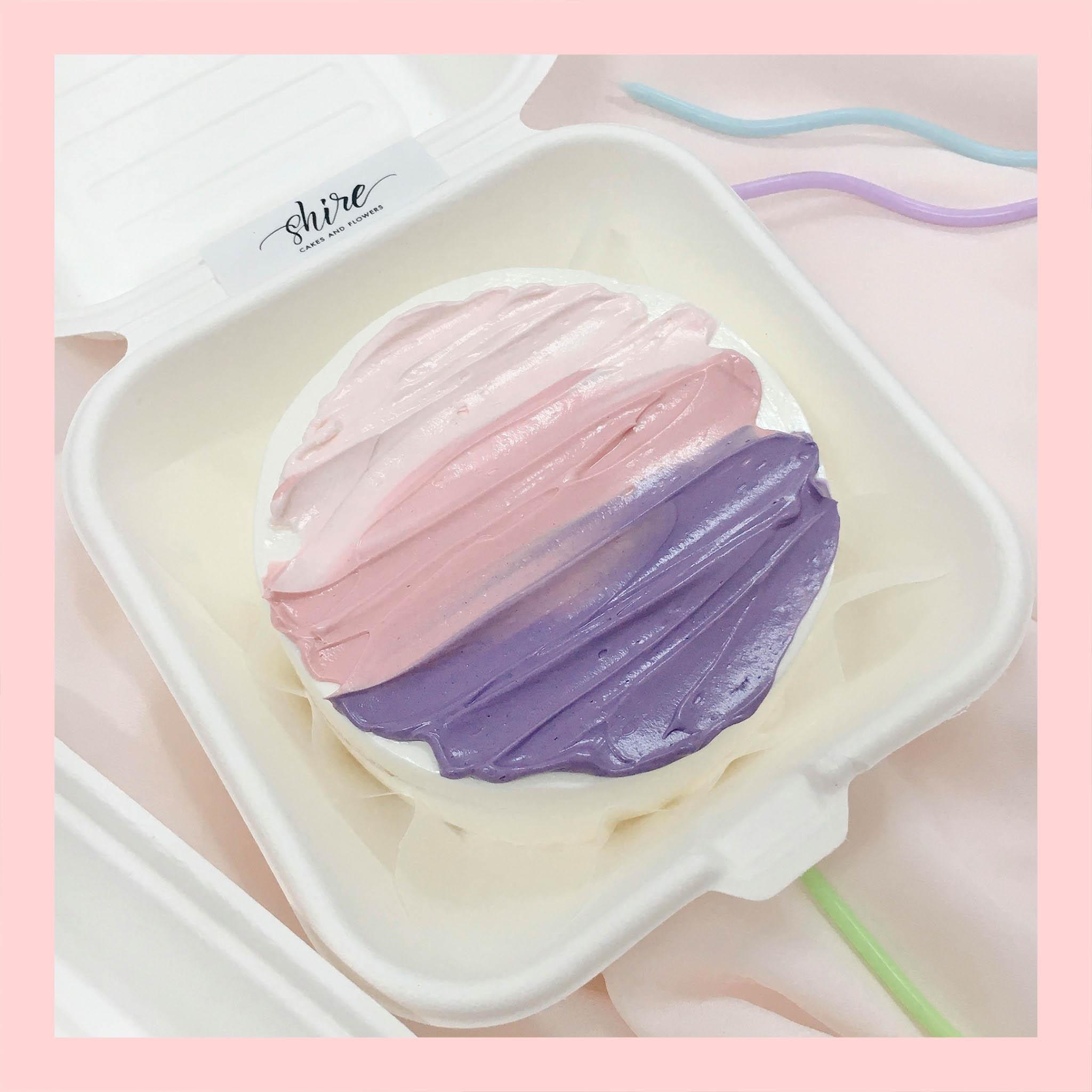 Mini Bento tone màu mix - Bánh kem bơ mini hộp bã mía