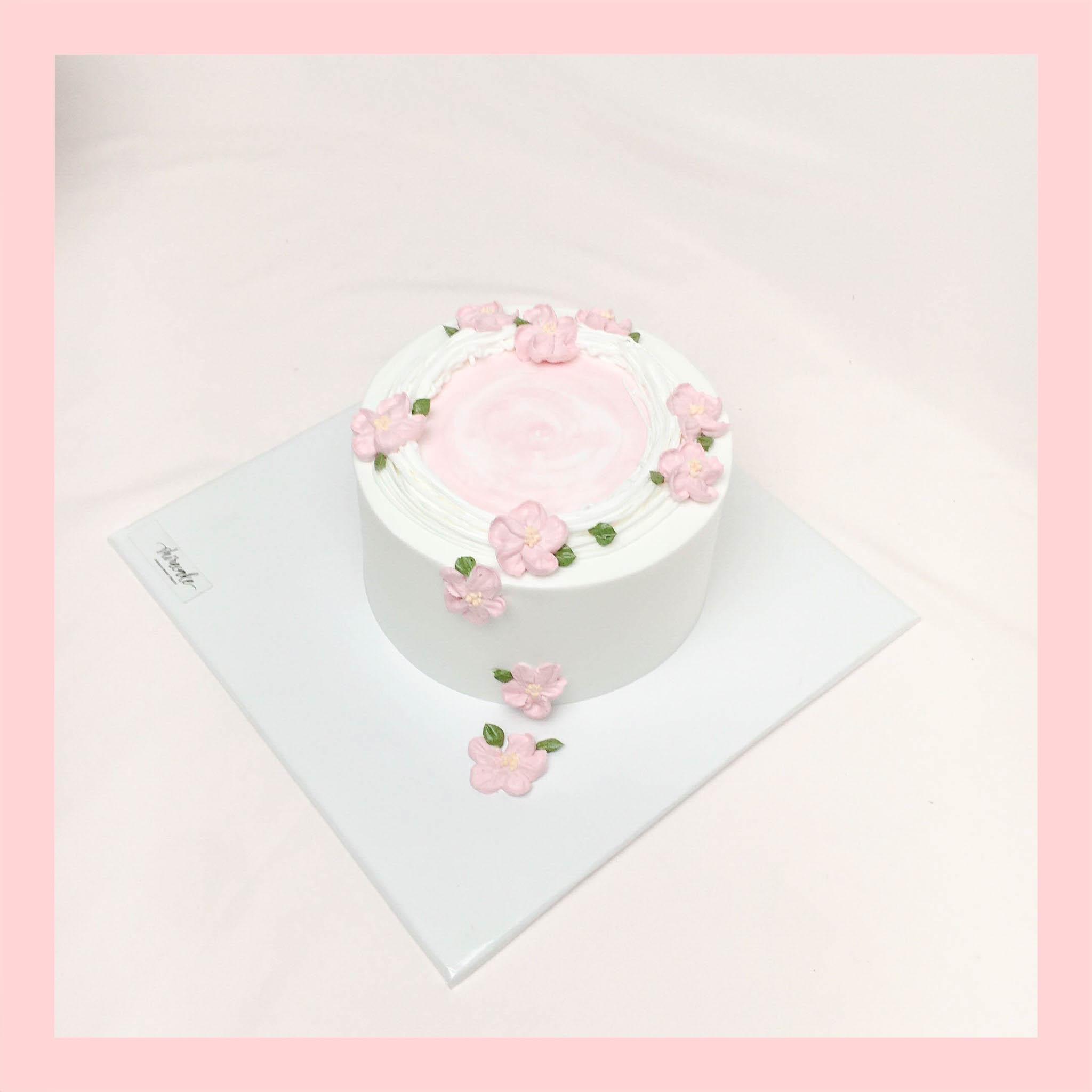 Bánh mini vẽ hoa - Bánh kem bơ mini 10-12cm