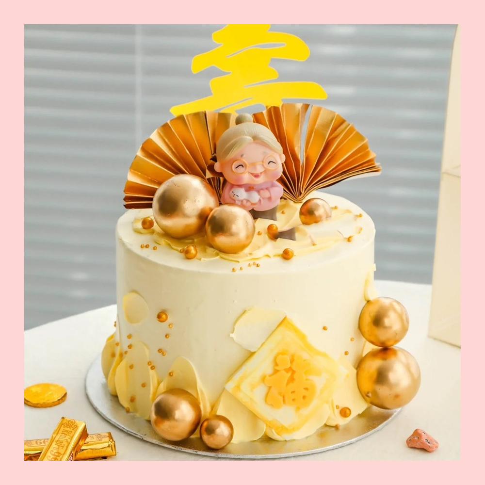 Bánh kem mừng thọ hiện đại