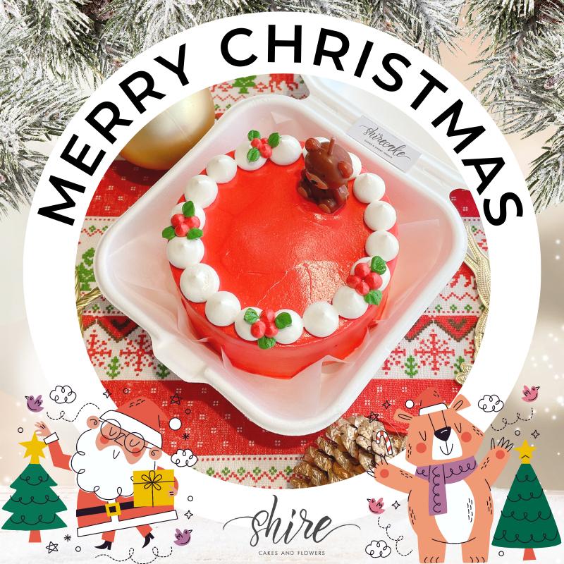 Mini Bento Giáng Sinh 2022 - Bánh kem bơ mini bento hộp bã mía