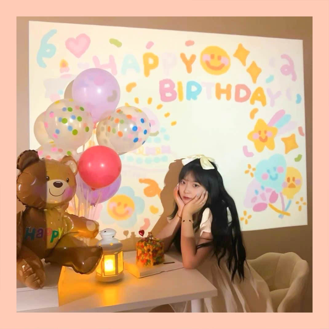 Máy chiếu hình phông nền sinh nhật