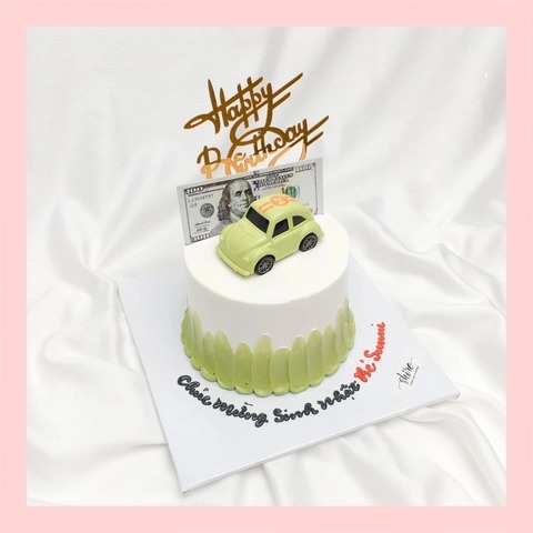 Bánh mini trang trí đồ chơi thú cute cho bé trai  - Bánh kem bơ mini 10-12cm