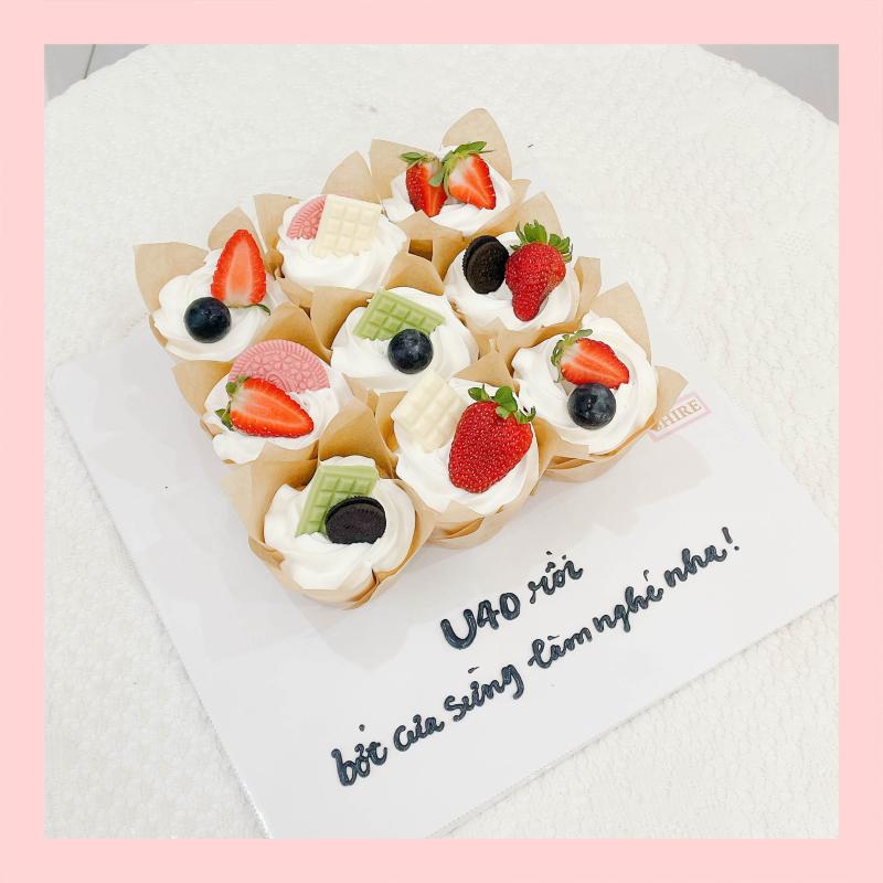 Set cupcake trái cây - Bánh sinh nhật dạng cupcake ổ