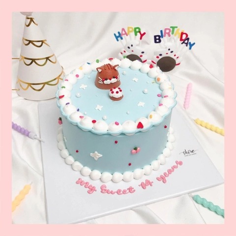 Bánh bơm thú hình con chó/con mèo/con khỉ/con chuột/con bò 3D dễ thương - Bánh sinh nhật trẻ em