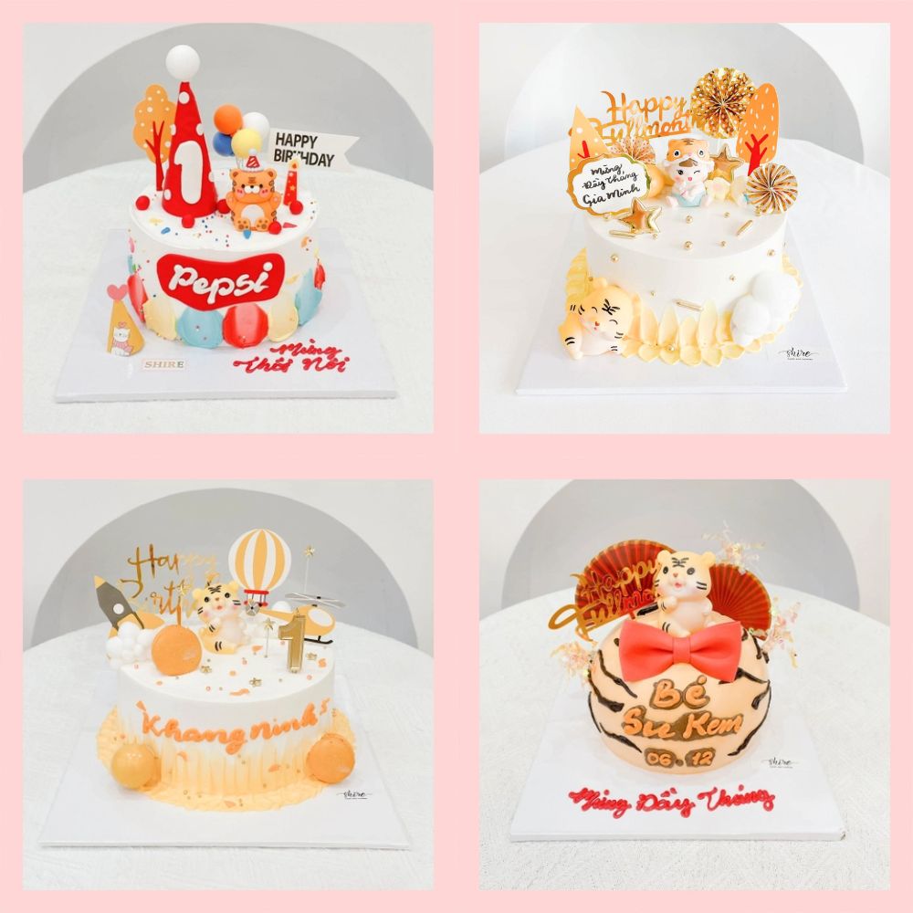Bánh kem tuổi dần/con cọp - Bánh sinh nhật trẻ em