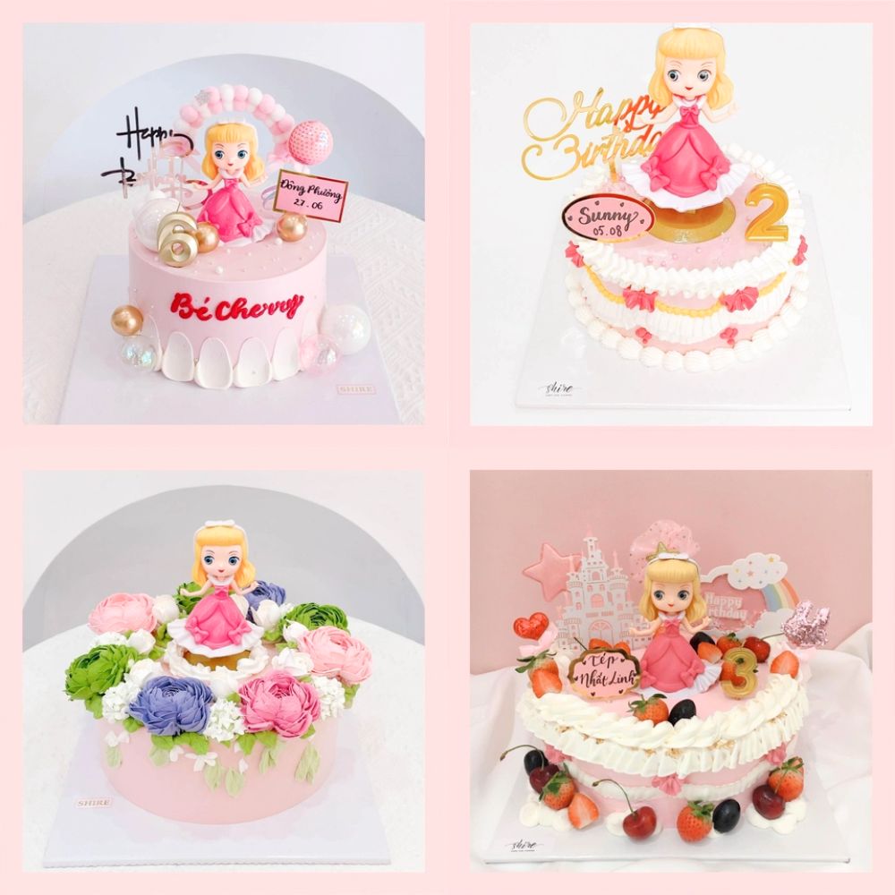 Bánh kem người đẹp ngủ trong rừng Aurora - Bánh sinh nhật công chúa Disney