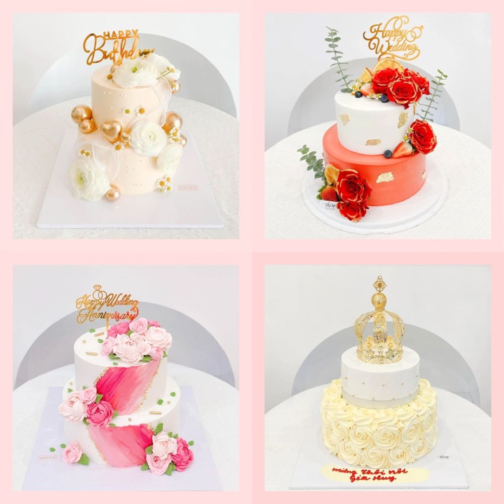 Bánh kem hai tầng cho nữ - Bánh kem sinh nhật cho nữ