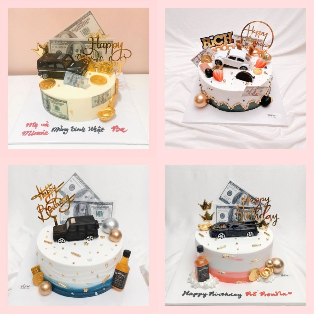 Bánh kem trang trí xe hơi - Bánh kem sinh nhật cho nam