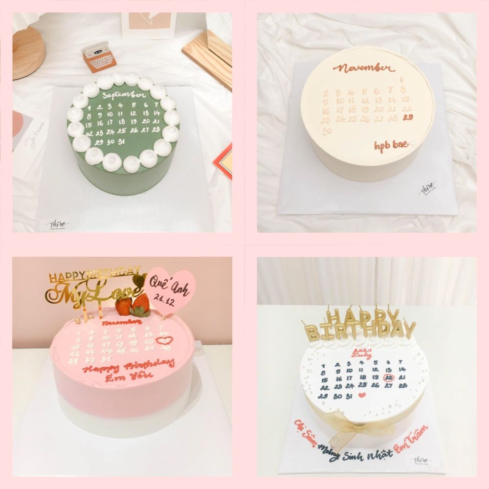 Bánh kem vẽ lịch - Bánh kem sinh nhật