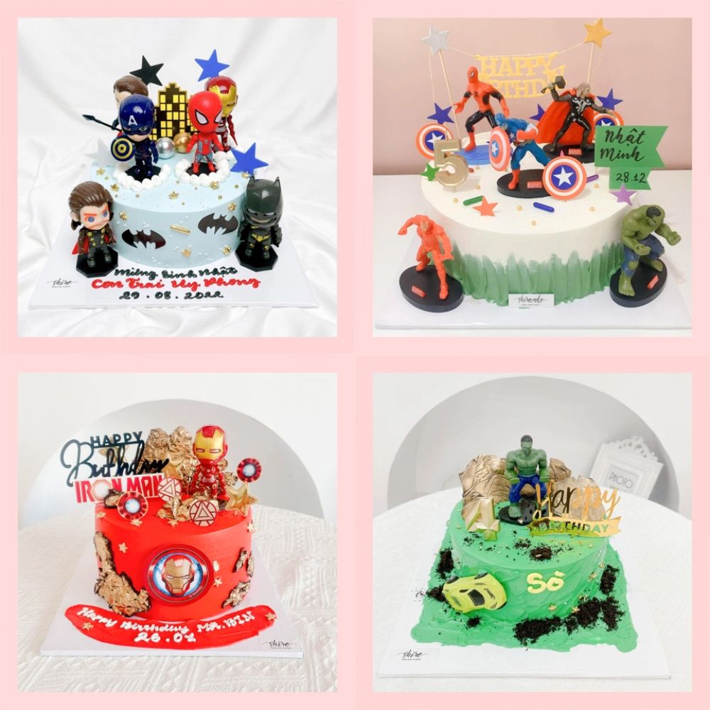Bánh kem siêu anh hùng - Bánh sinh nhật bé trai