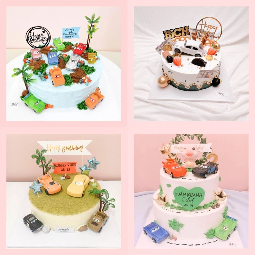 Bánh kem thế giới xe hơi - Bánh sinh nhật bé trai