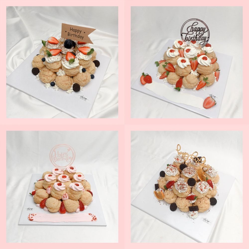 Su kem giòn sinh nhật trái cây - Choux creme