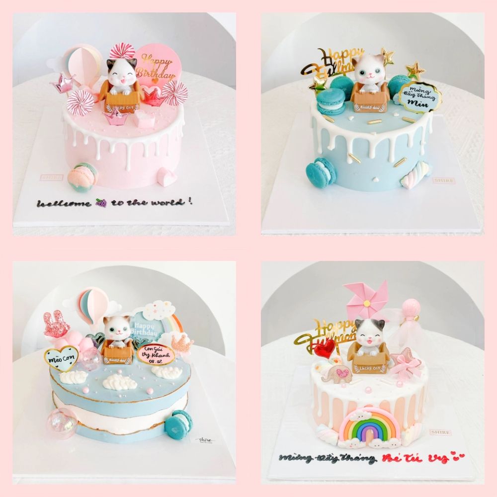 Bánh kem tuổi mẹo/con mèo - Bánh sinh nhật trẻ em