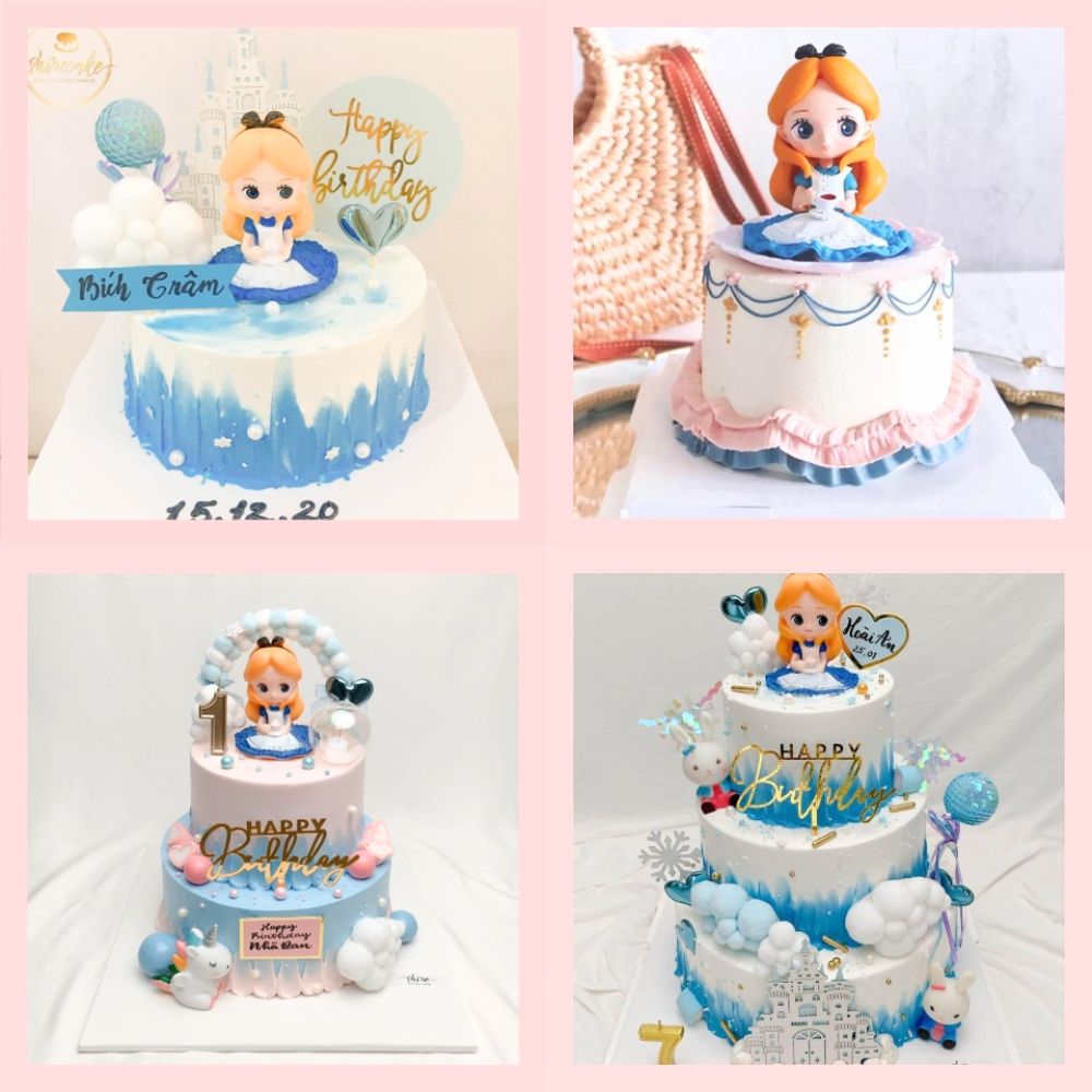 Bánh kem Alice in the wonderland - Bánh sinh nhật công chúa Disney