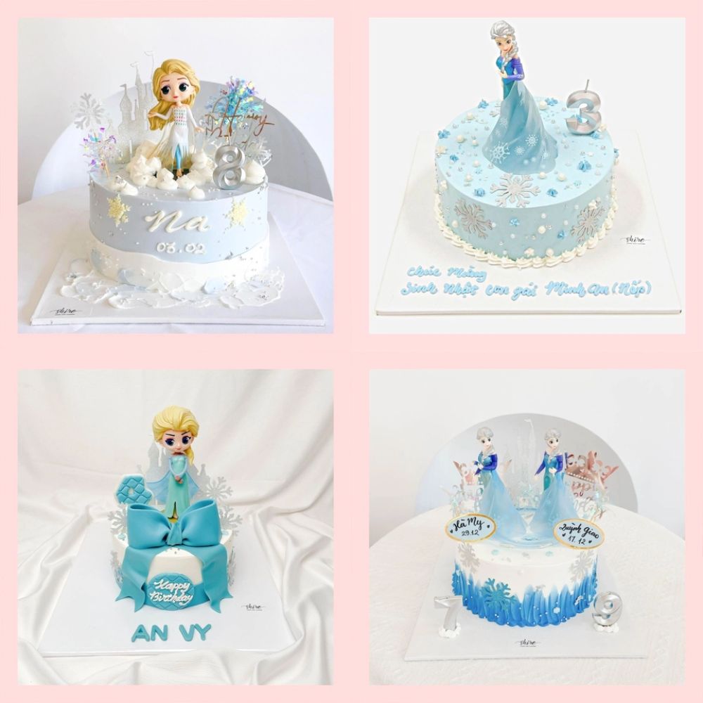 Bánh kem nữ hoàng băng giá Elsa - Bánh sinh nhật công chúa Disney