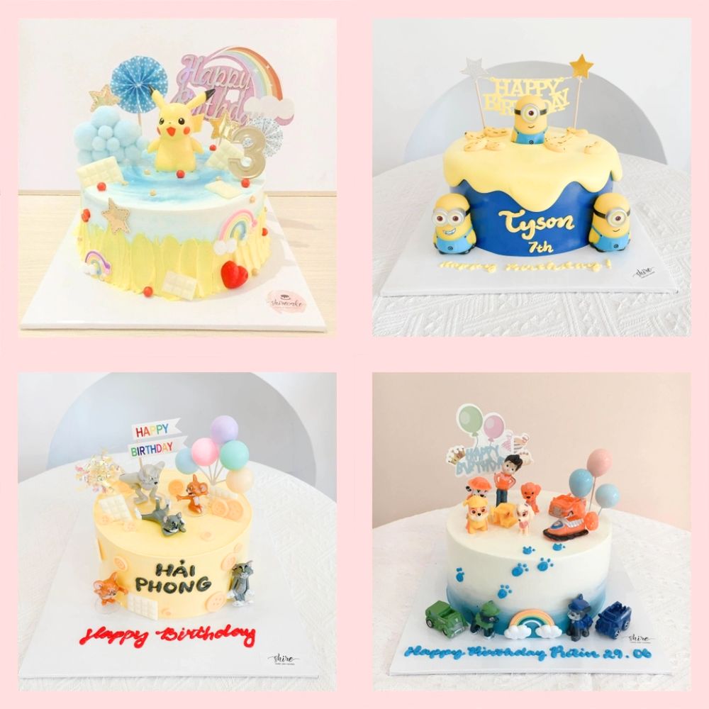 Bánh kem Minion/Tom&Jerry/Pikachu/Đội chó cứu hộ - Bánh sinh nhật trẻ em