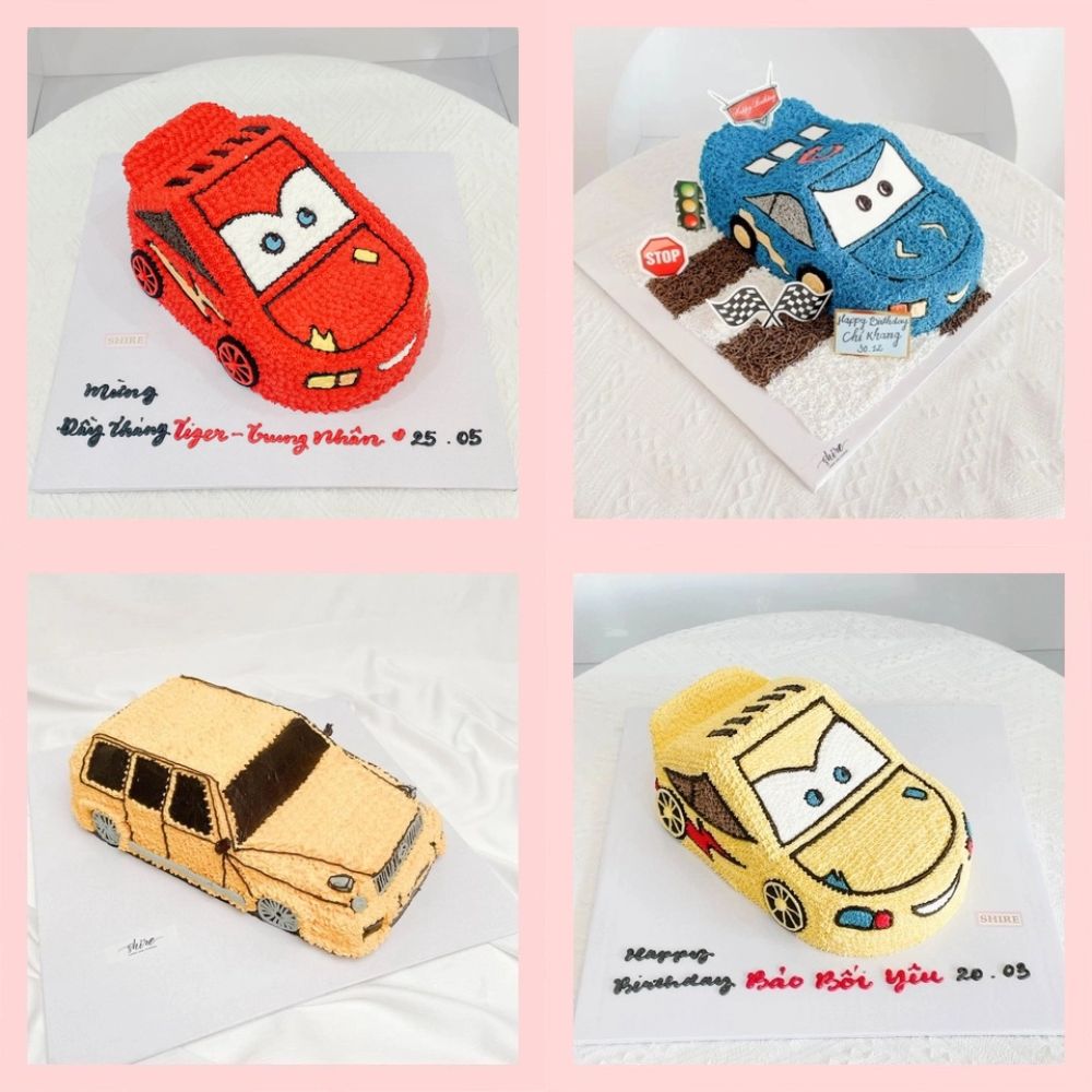 Bánh tạo hình xe hơi/bóng đá 3D - Bánh sinh nhật bé trai