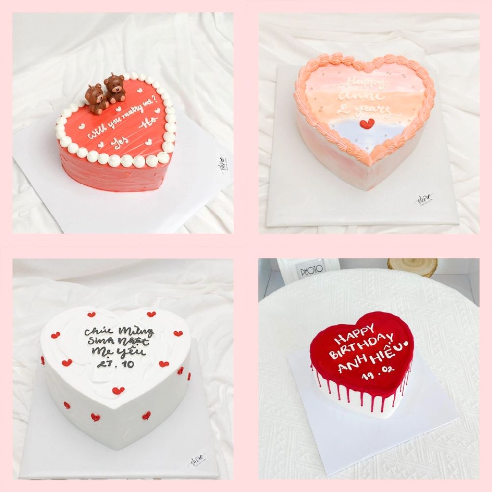 Bánh kem hình trái tim