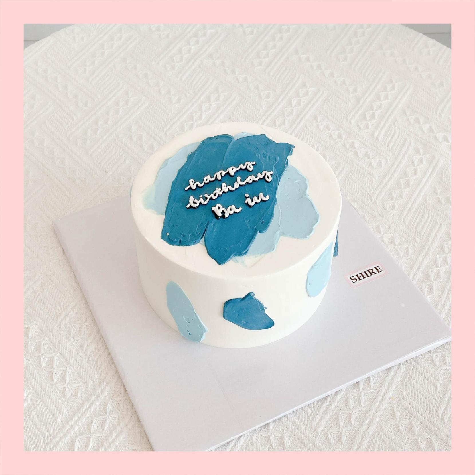 Bánh kem vẽ màu pastel style Hàn - Bánh kem sinh nhật