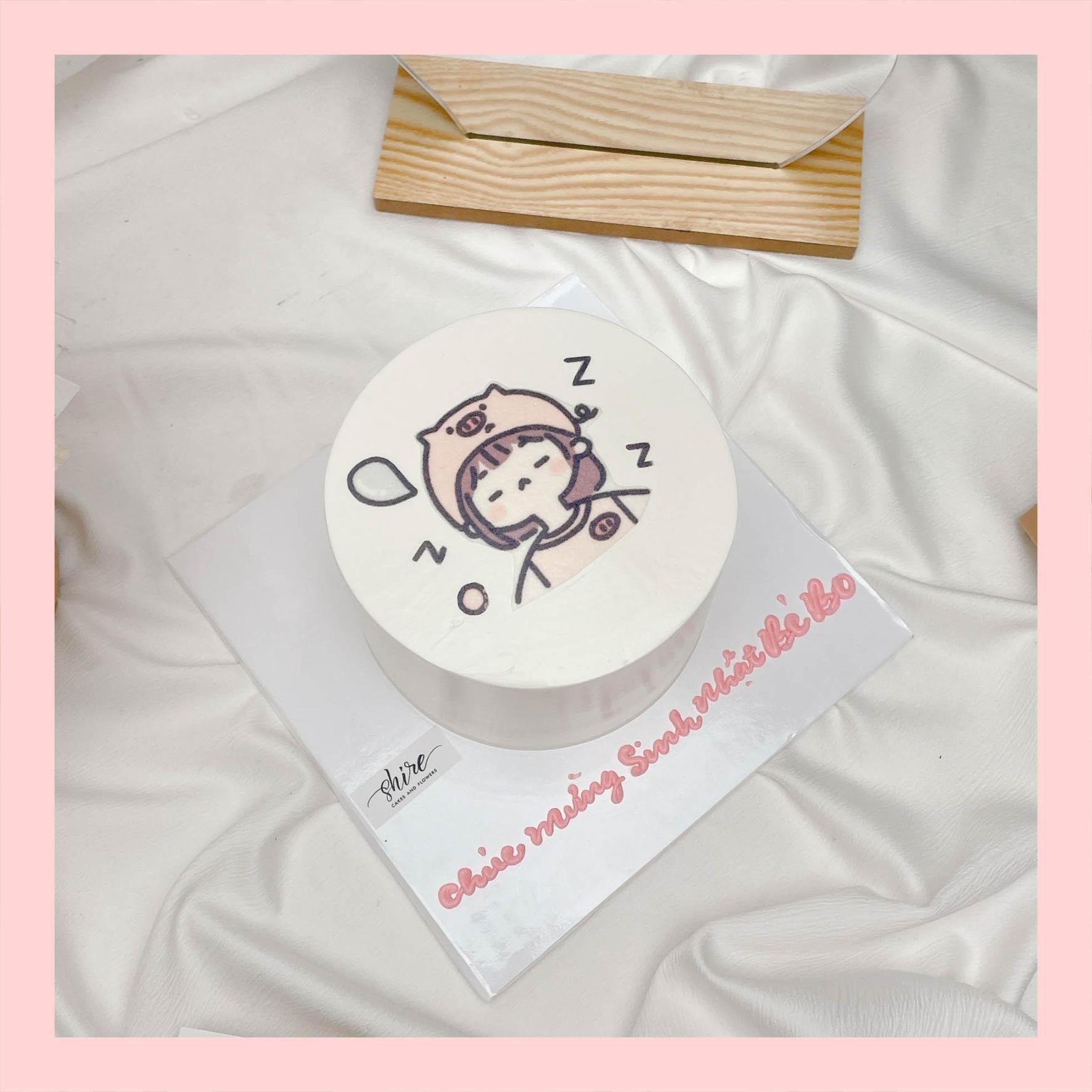 Mini Bento tone màu hồng - Bánh kem bơ mini hộp bã mía