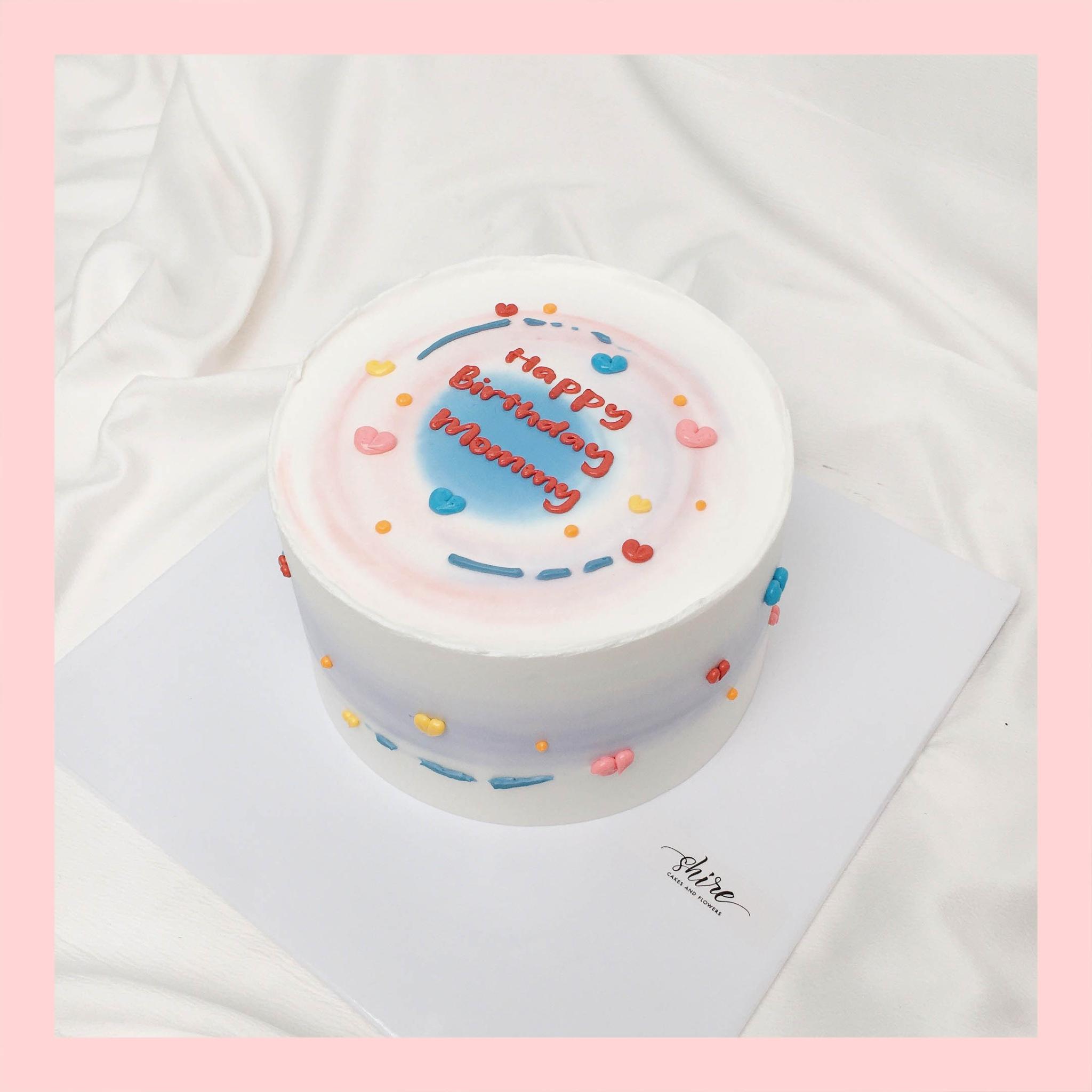 Bánh kem vẽ màu pastel style Hàn - Bánh kem sinh nhật