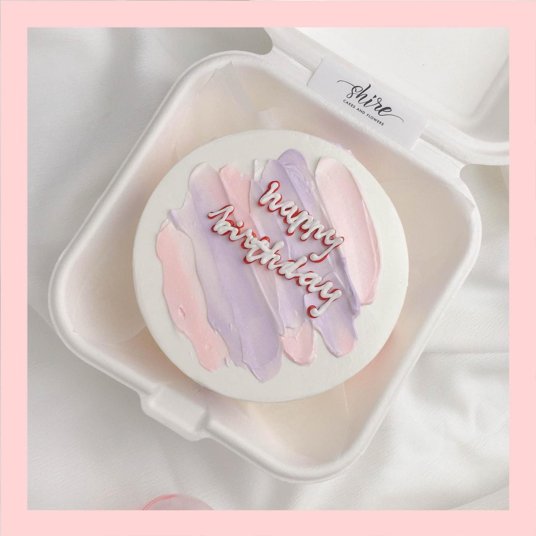 Mini Bento tone màu mix - Bánh kem bơ mini hộp bã mía