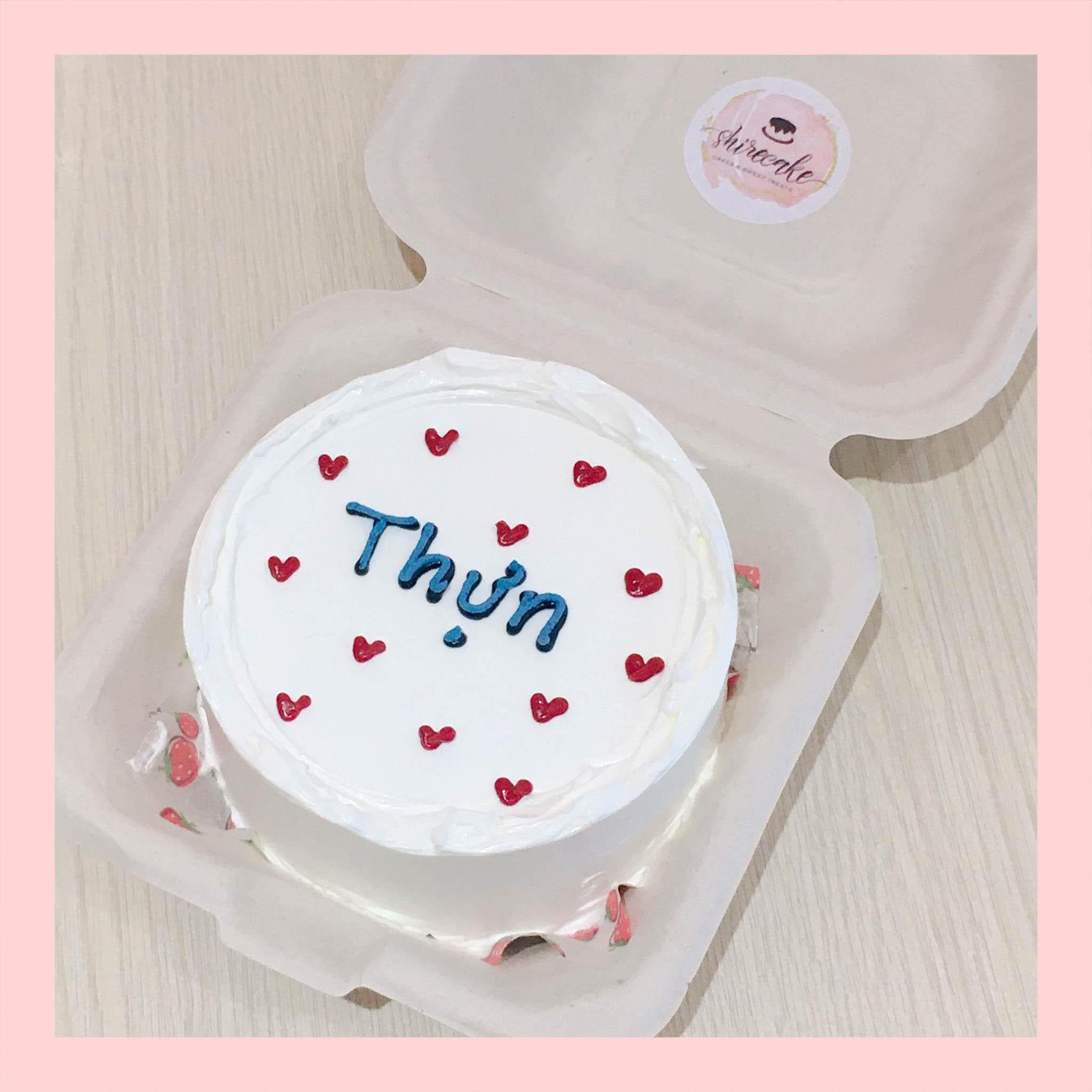 Mini Bento tình yêu - Bánh kem bơ mini hộp bã mía