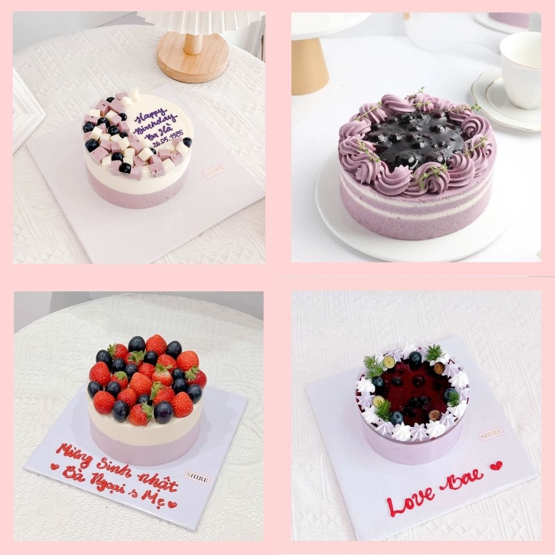 Mousse lạnh việt quất - Bánh kem sinh nhật kiểu âu