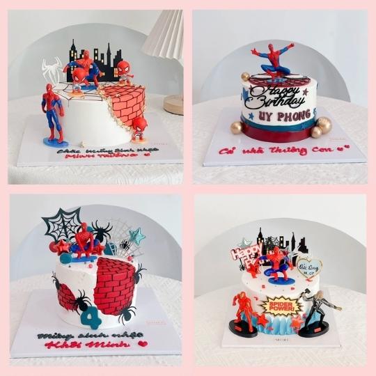 Bánh kem người nhện - Bánh sinh nhật bé trai
