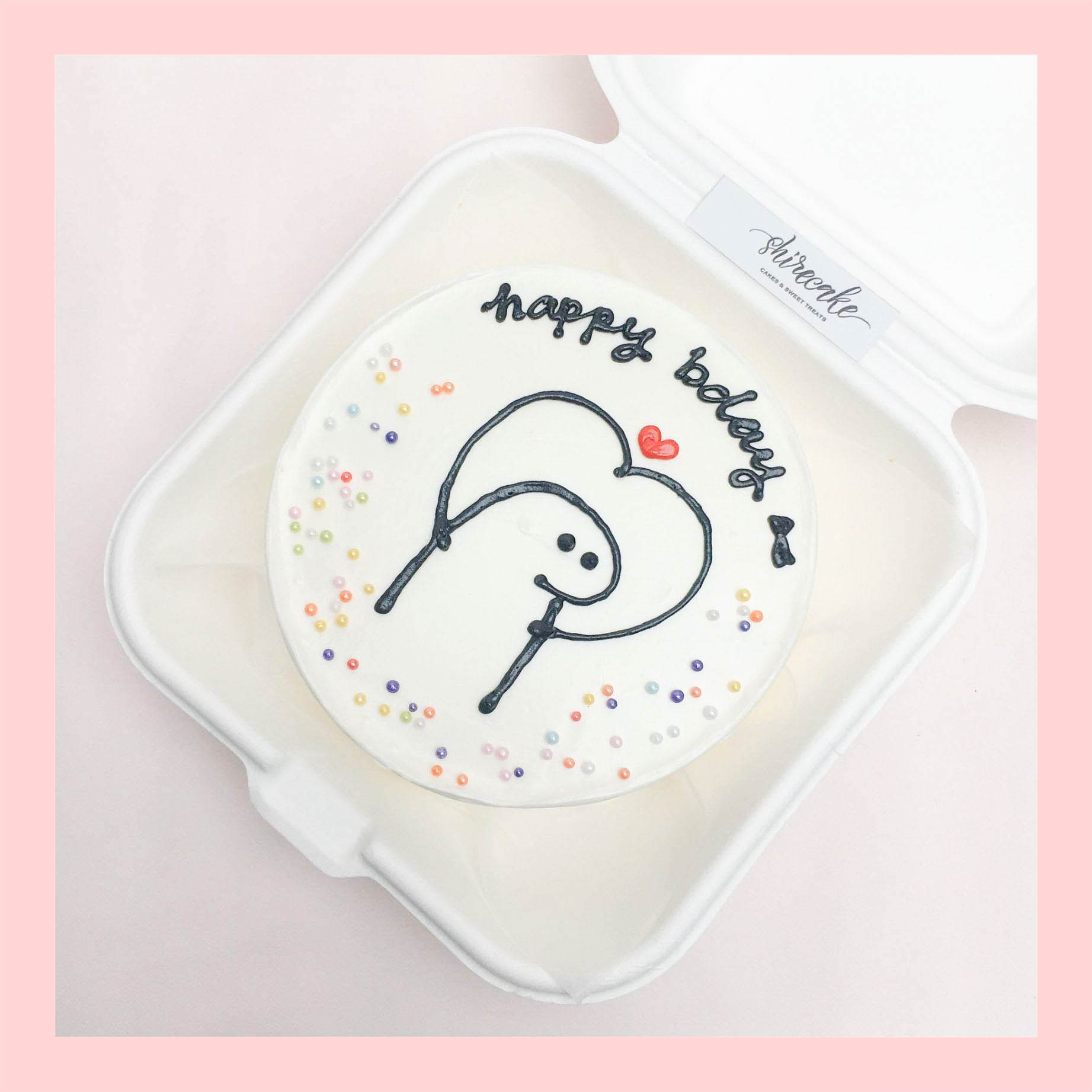 Mini Bento vẽ hình ngộ nghĩnh - Bánh kem bơ mini hộp bã mía