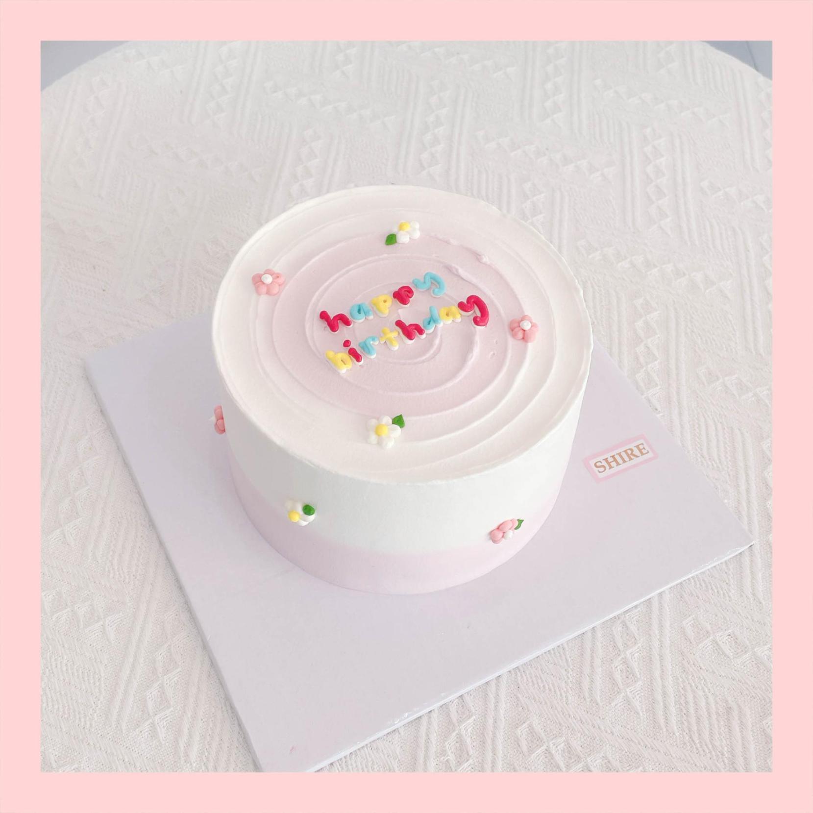 Bánh kem vẽ màu pastel style Hàn - Bánh kem sinh nhật