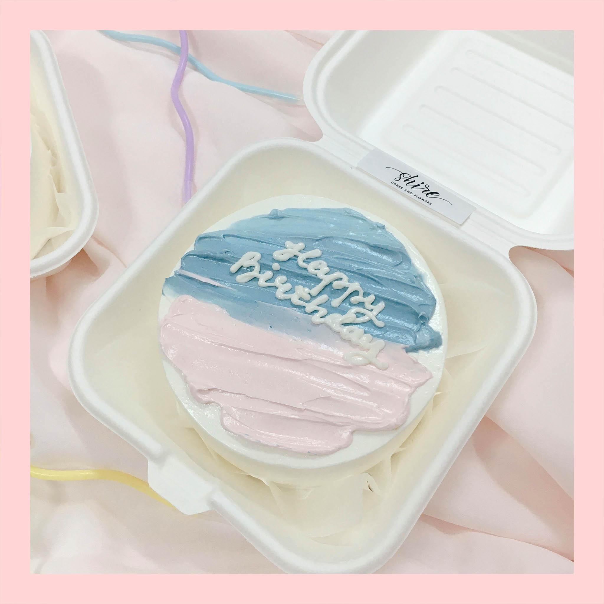 Mini Bento tone màu mix - Bánh kem bơ mini hộp bã mía