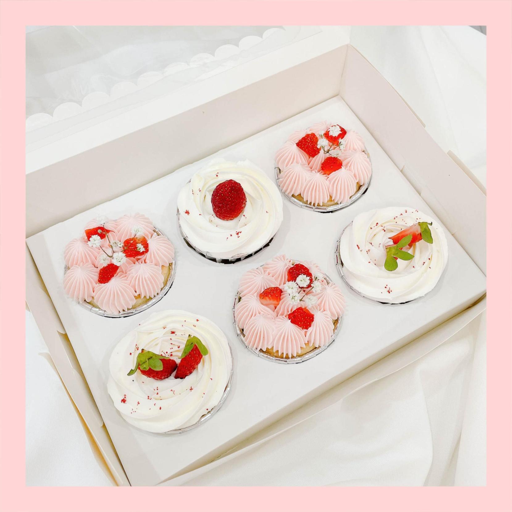 Set cupcake trái cây - Bánh sinh nhật dạng cupcake ổ
