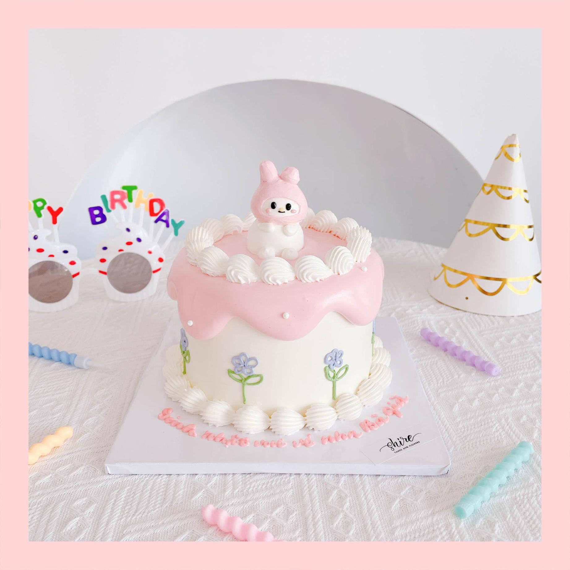 Bánh mini bơm thú 3D- Bánh kem bơ mini 10-12cm