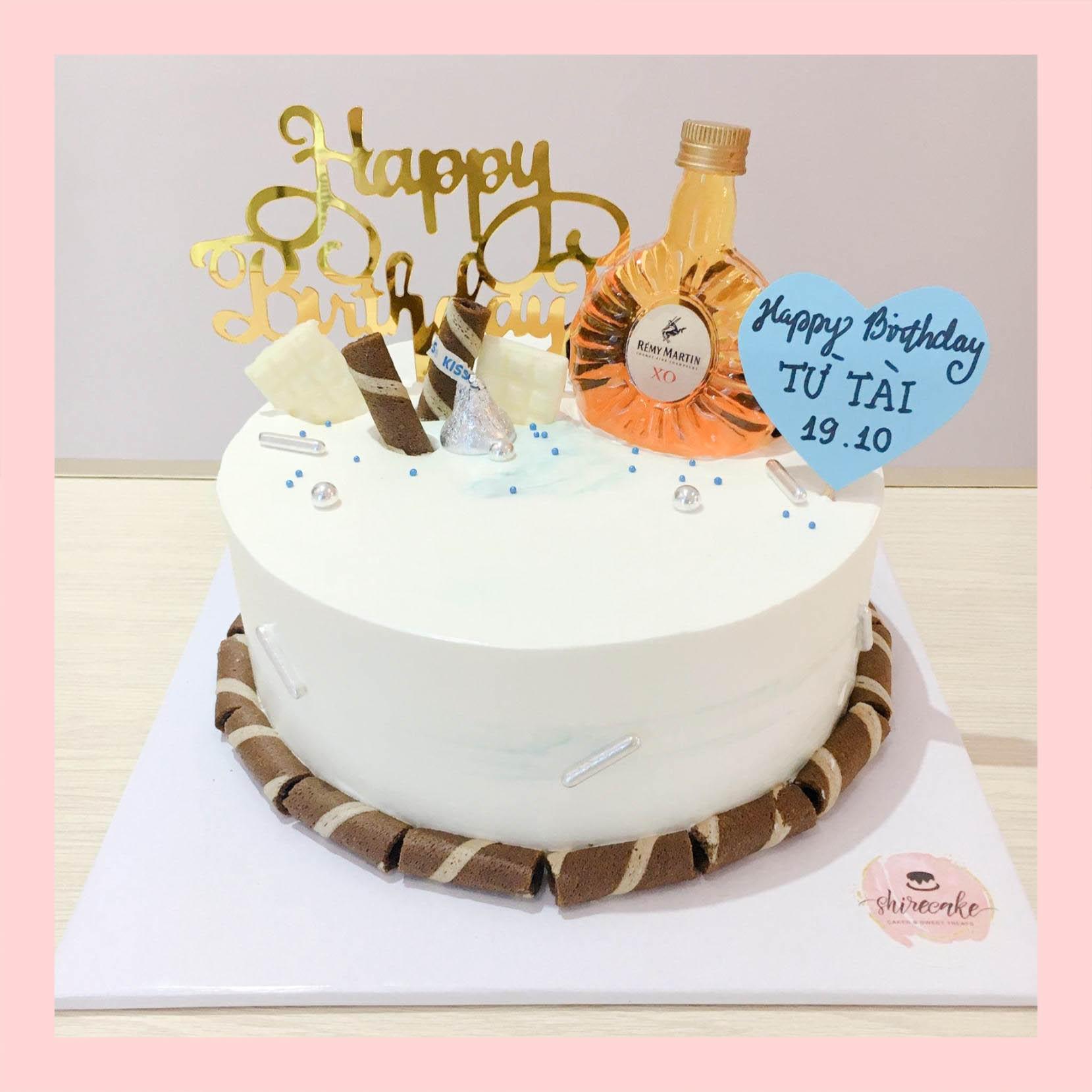 Bánh kem trang trí rượu bia - Bánh kem sinh nhật cho nam