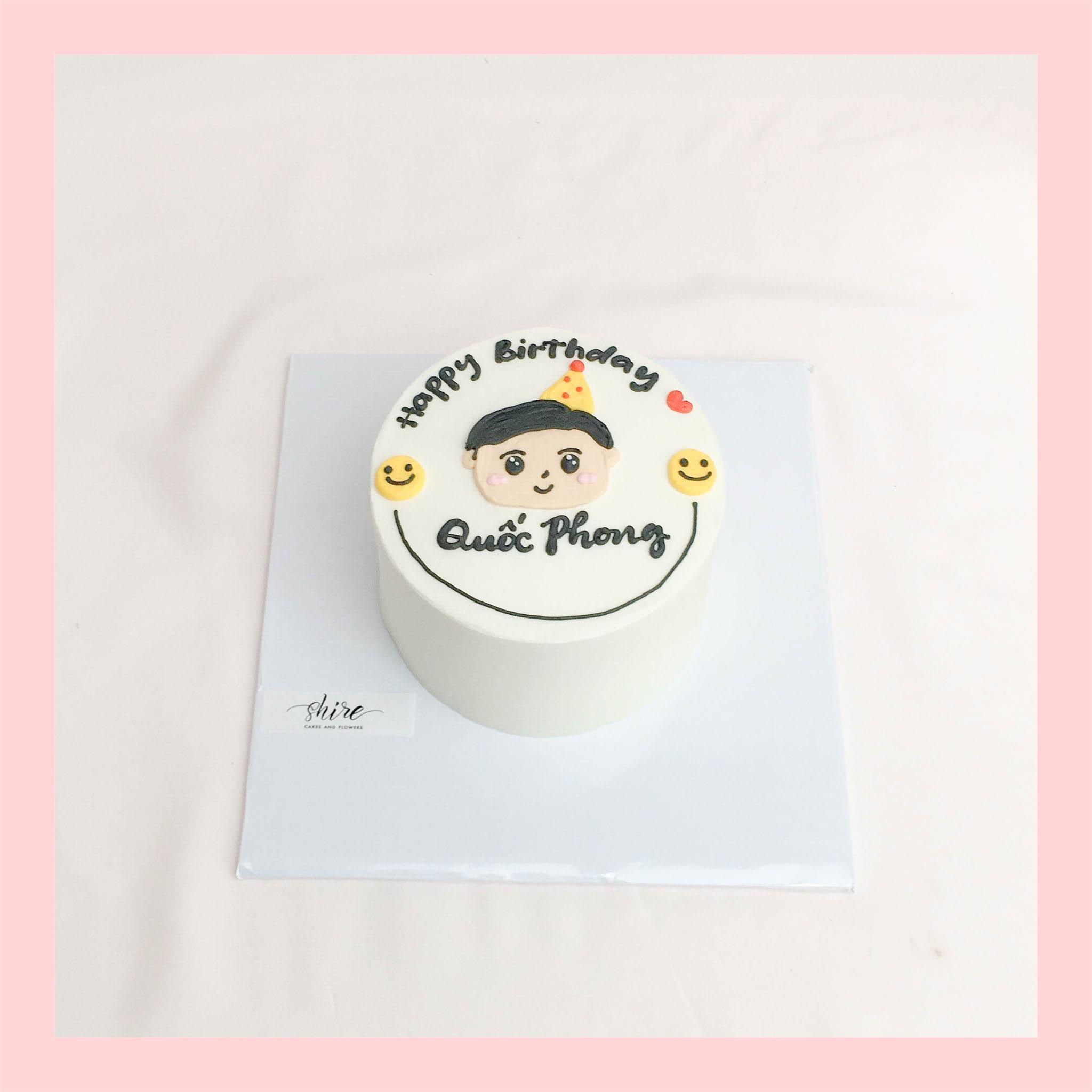 Bánh mini vẽ người - Bánh kem bơ mini 10-12cm