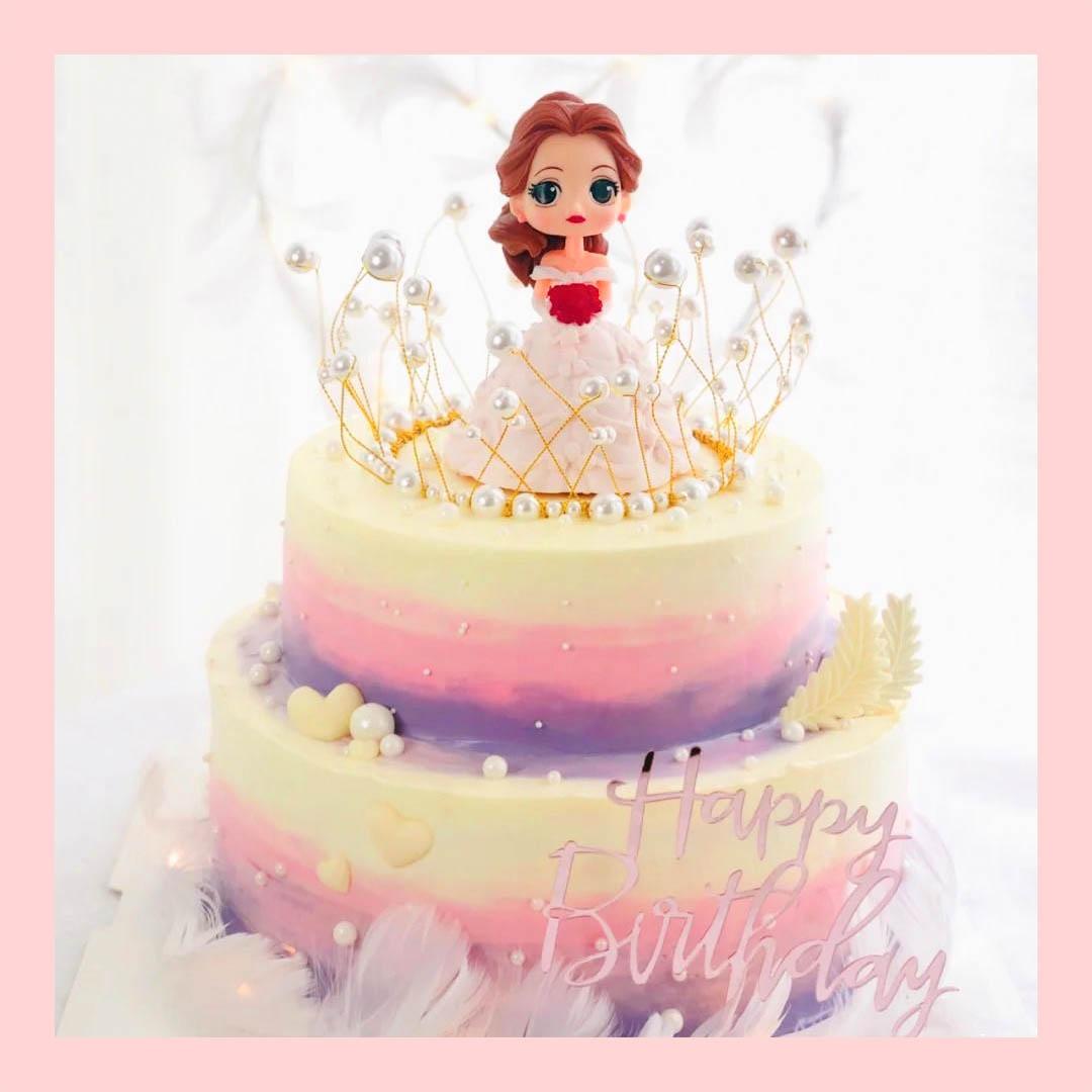 Bánh kem người đẹp & quái vật Belle - Bánh sinh nhật công chúa Disney