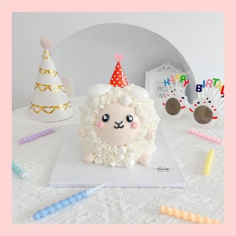 Bánh tạo hình con chuột/chim cánh cụt/con cừu/con vịt 3D - Bánh sinh nhật trẻ em