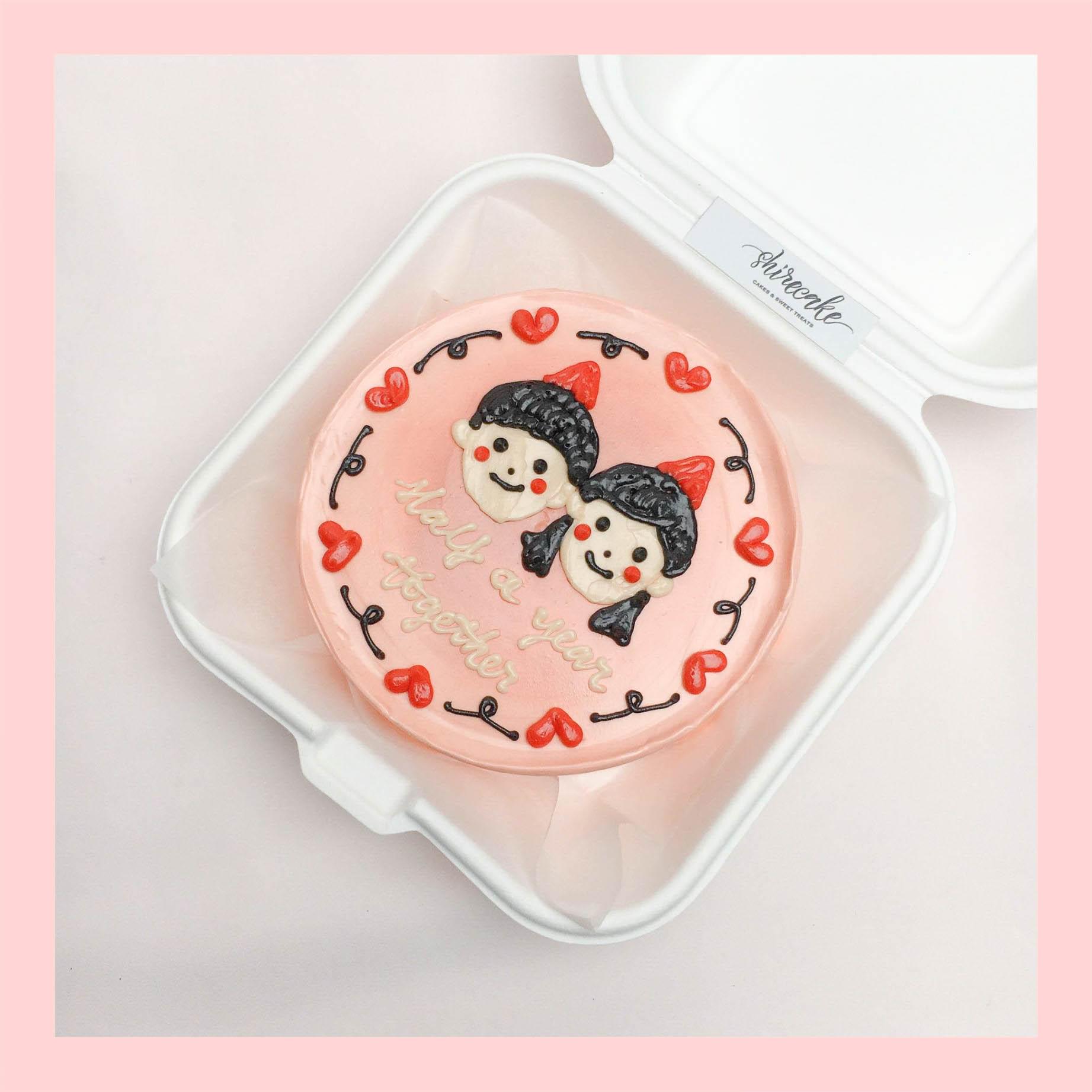 Mini Bento cặp đôi - Bánh kem bơ mini hộp bã mía
