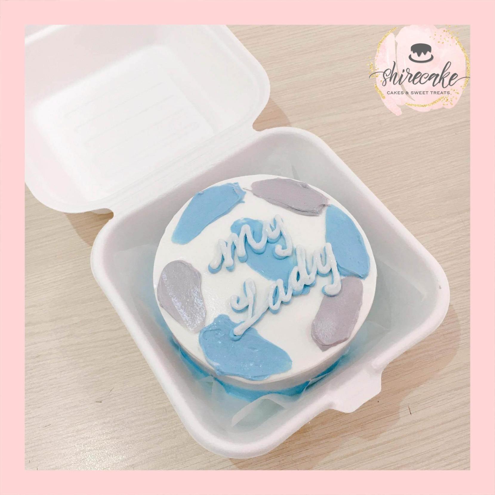Mini Bento tone màu xanh dương - Bánh kem bơ mini hộp bã mía