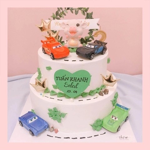 Bánh kem thế giới xe hơi - Bánh sinh nhật bé trai
