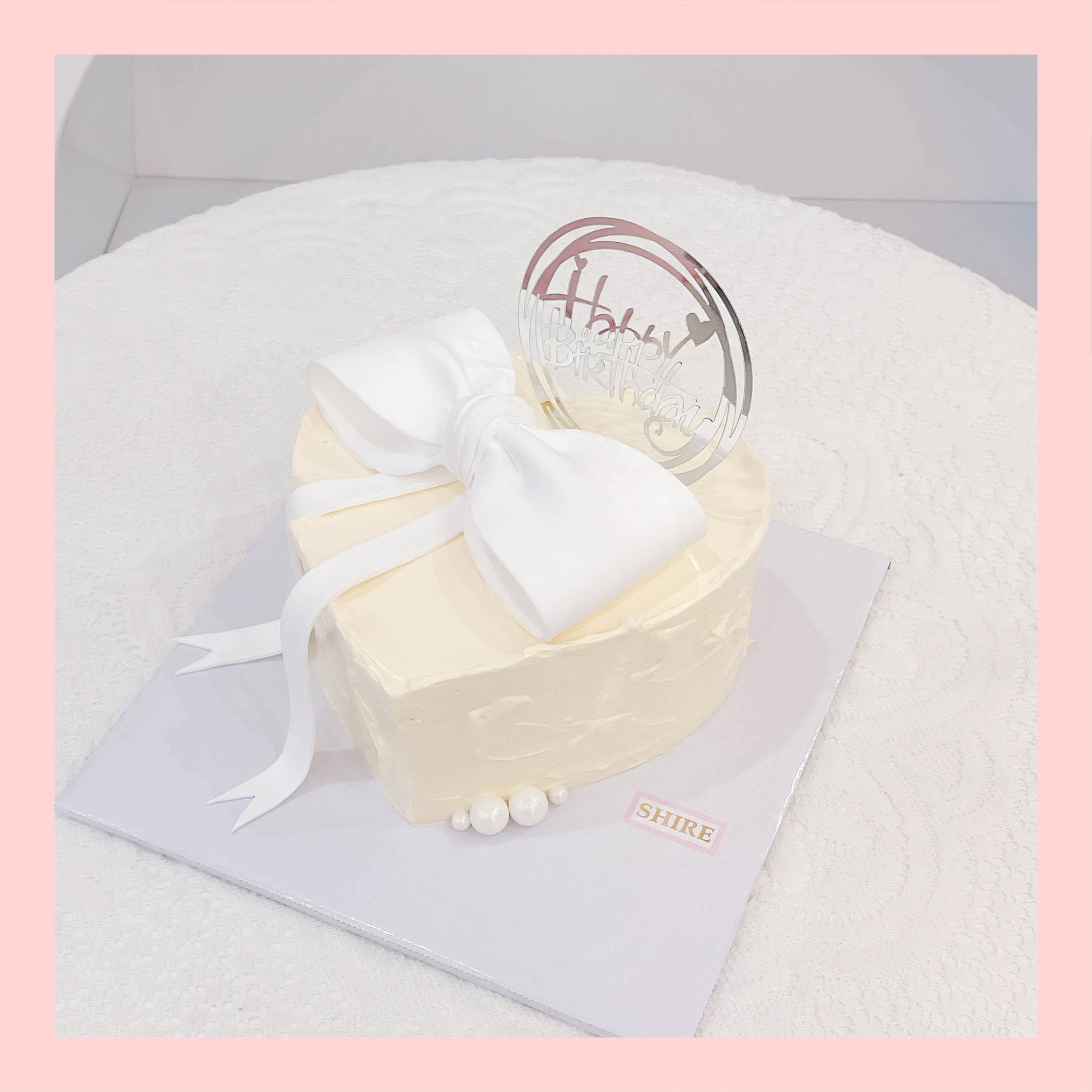 Bánh kem tạo hình nơ 3D xinh xắn cho bé gái - Bánh kem fondant