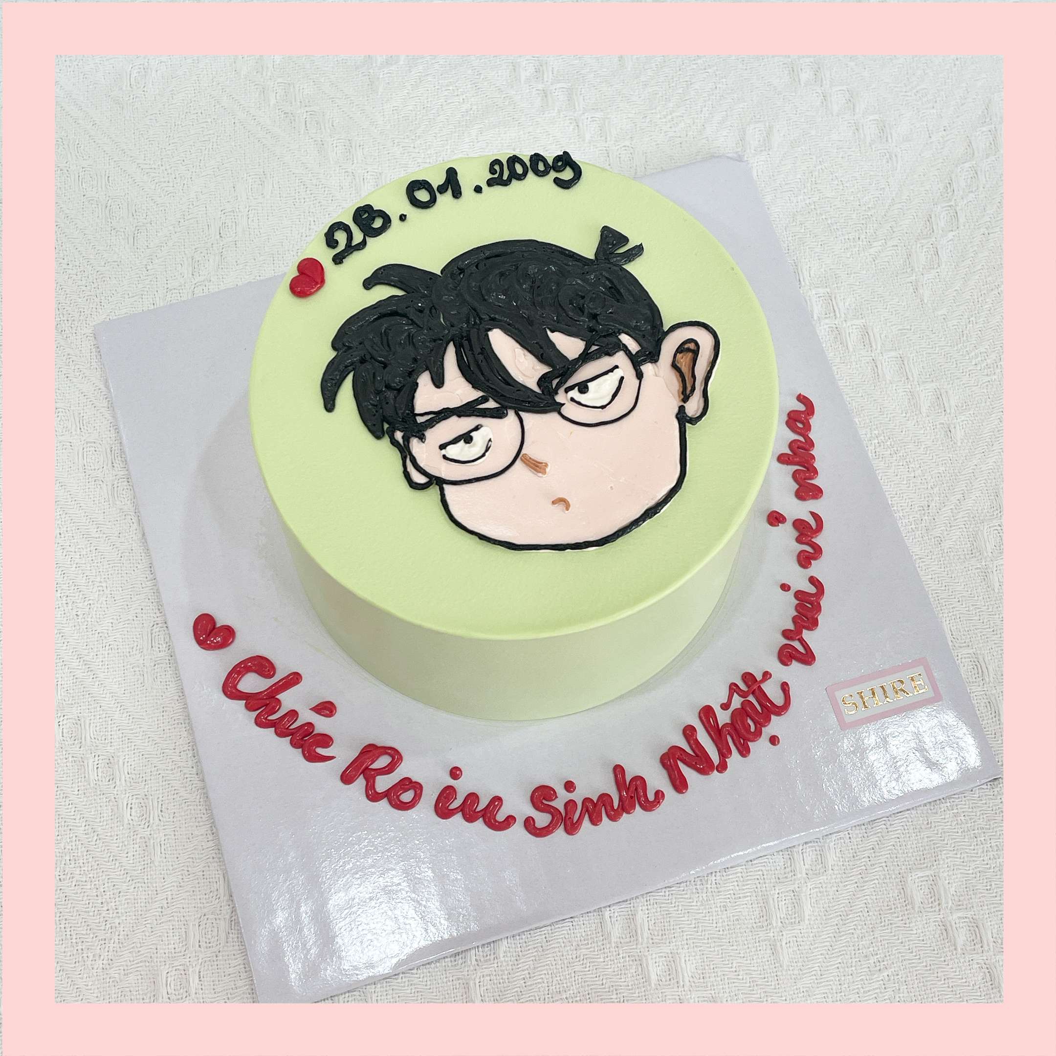 Bánh vẽ hình cu Shin/ One Piece/ Doraemon/ Conan dễ thương - Bánh sinh nhật trẻ em