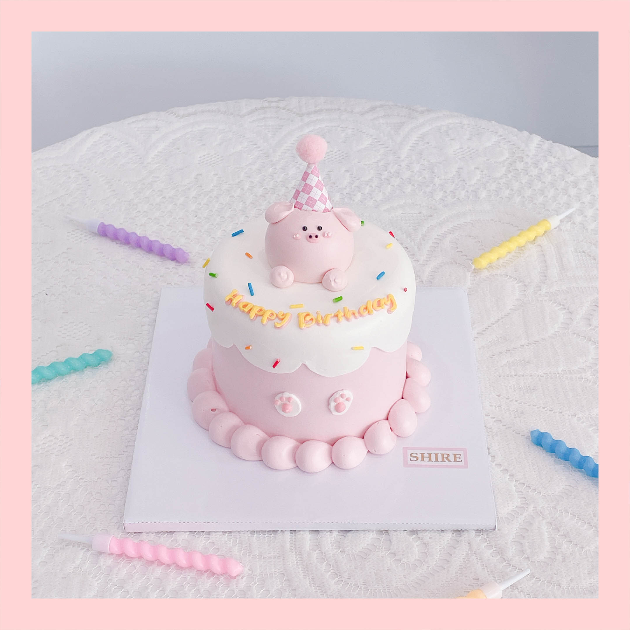 Bánh mini bơm thú 3D- Bánh kem bơ mini 10-12cm