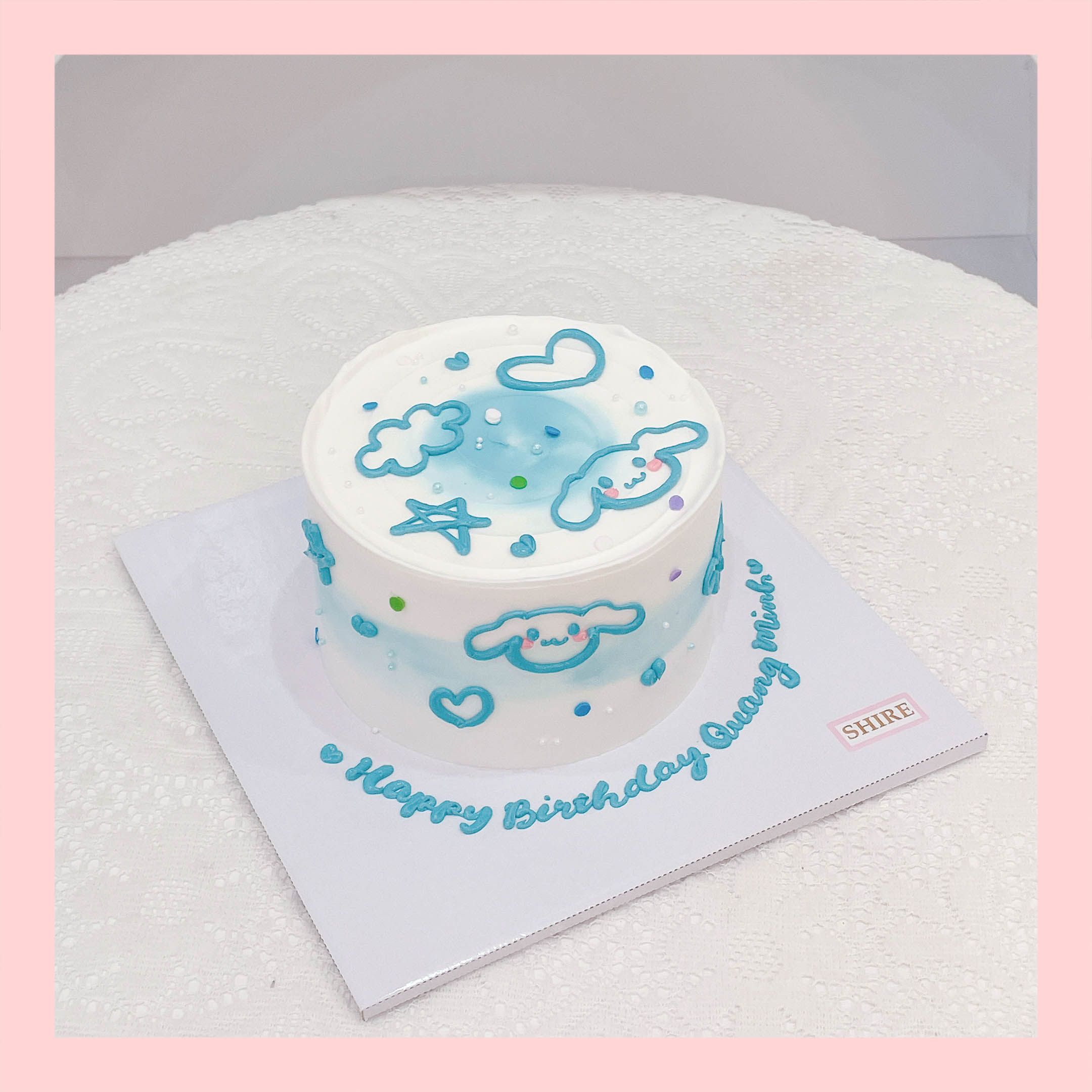 Bánh vẽ hình Totoro/ chó Snoopy/ heo Peppa/ mèo Cinnamoroll/ thỏ hồng/ BT21 dễ thương - Bánh sinh nhật trẻ em