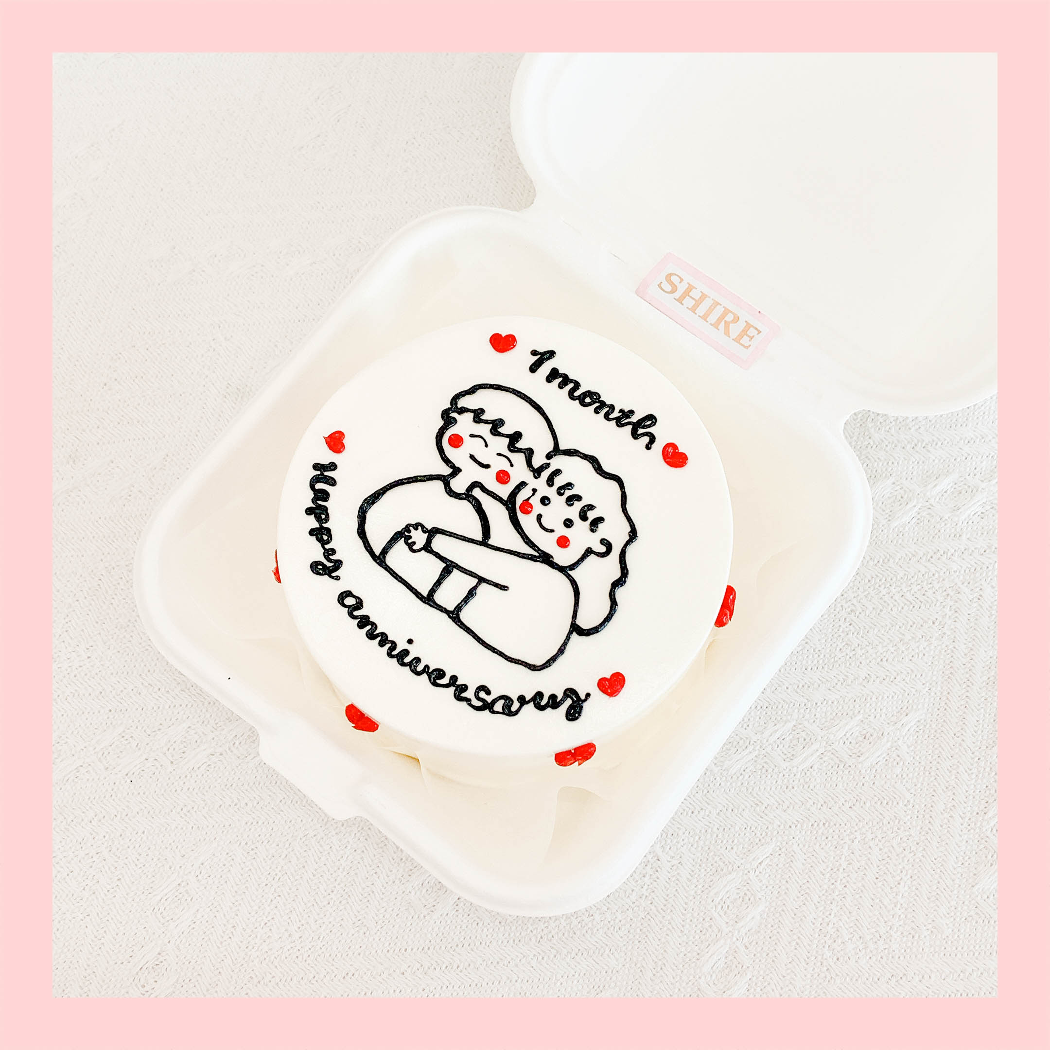 Mini Bento cặp đôi - Bánh kem bơ mini hộp bã mía