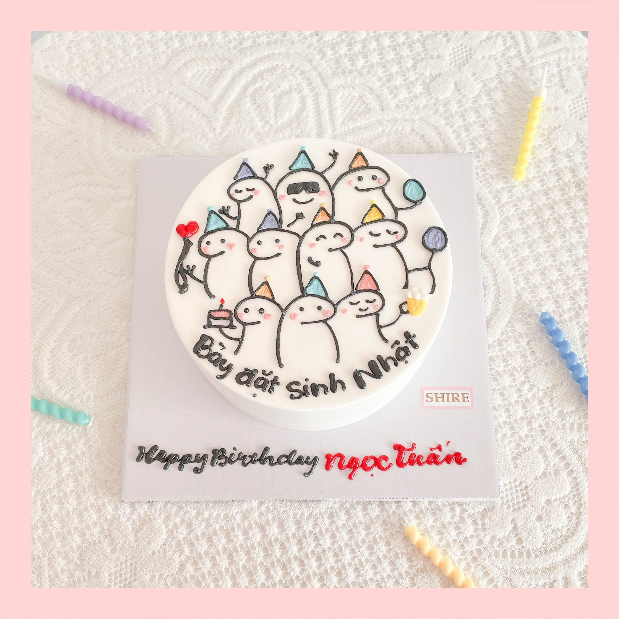 Bánh kem vẽ hình ngộ nghĩnh đáng yêu - Bánh kem sinh nhật